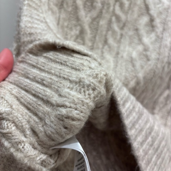 Ruby Moon Tan V-Neck Cable Knit Sweater Vest - Picture 6 of 11